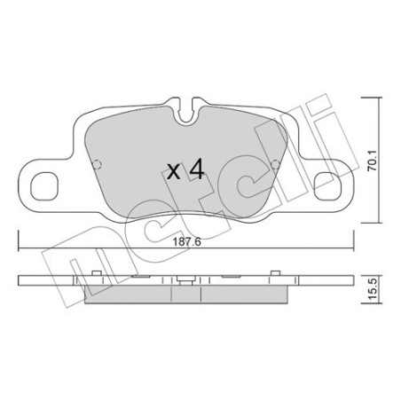 METELLI 22-1257-0 Pastiglie freno