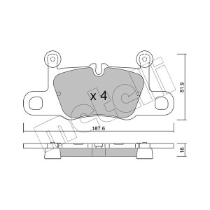 METELLI 22-1258-0 Pastillas de freno Trasero para