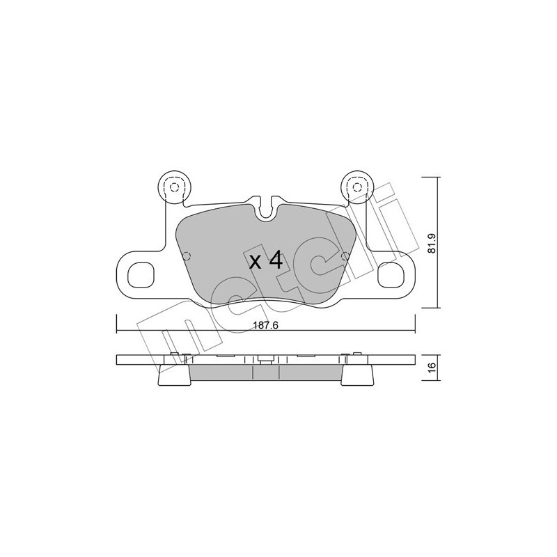 METELLI 22-1258-0 Brake Pads Set Rear for