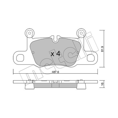 METELLI 22-1258-0 Brake Pads Set Rear for