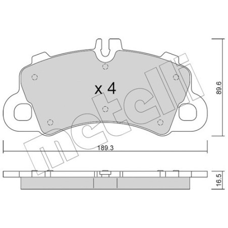 METELLI 22-1259-0 Plaquettes de frein