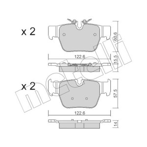 METELLI 22-1267-0 Bremsbeläge Hinten für