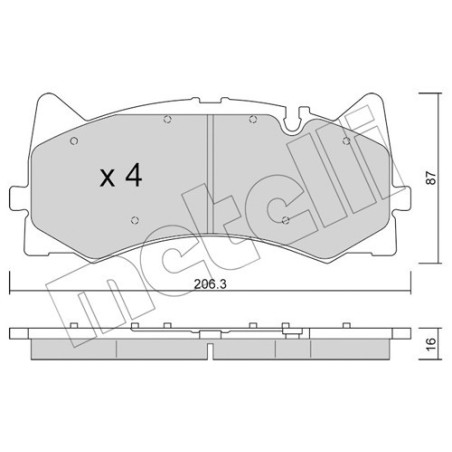METELLI 22-1271-0 Plaquettes de frein