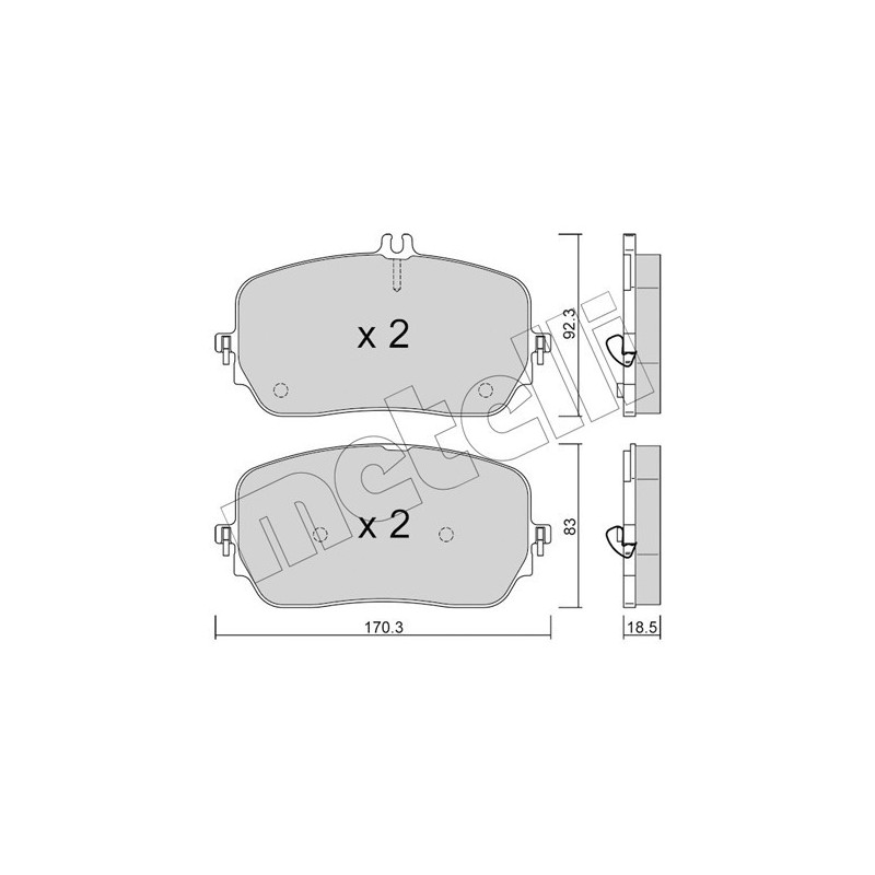 METELLI 22-1272-0 Plaquettes de frein Avant pour