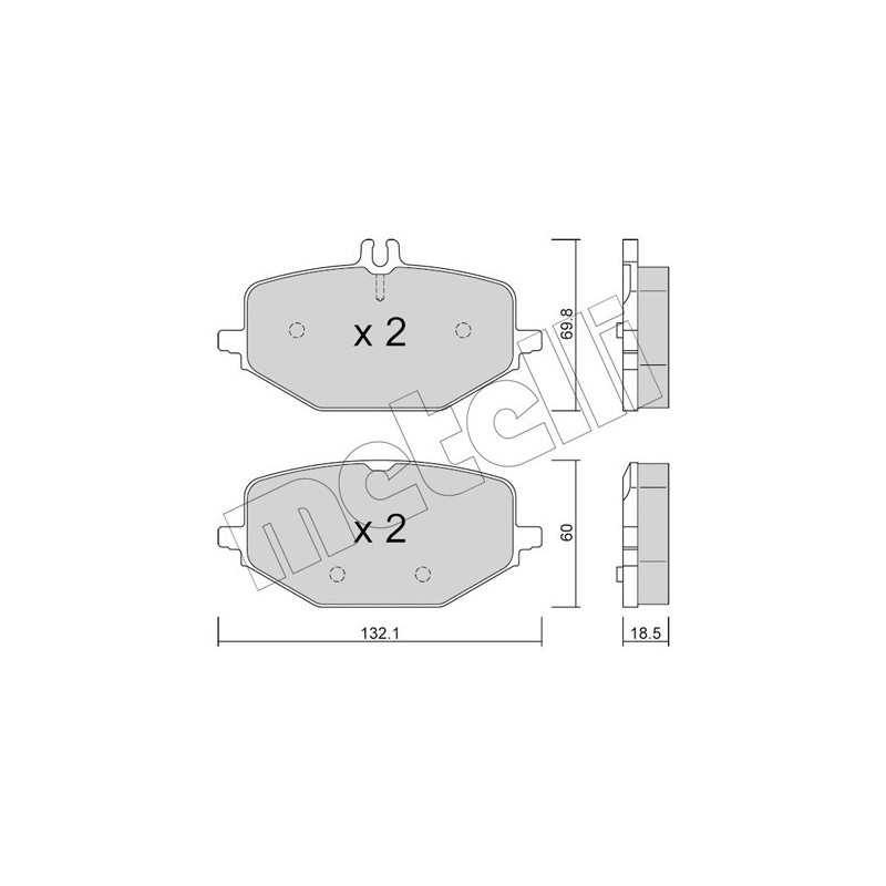 METELLI 22-1274-0 Bremsbeläge Hinten für