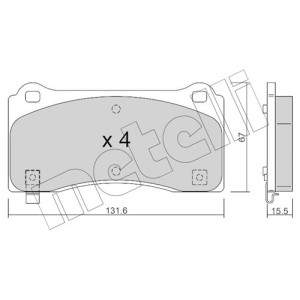 METELLI 22-1277-0 Bremsbeläge Vorne für