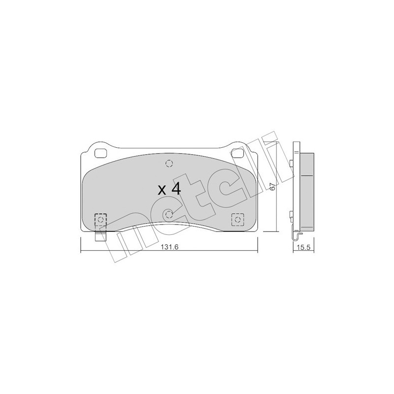 METELLI 22-1277-0 Brake Pads Set Front for