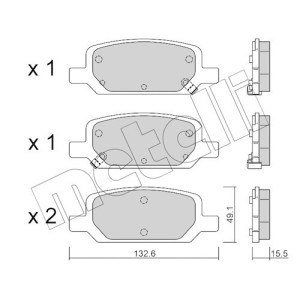 METELLI 22-1278-0 Bremsbeläge Hinten für