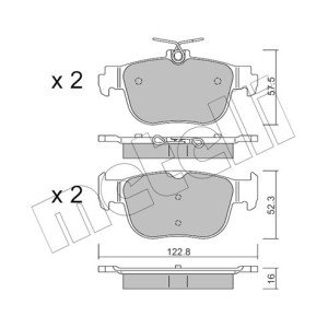 METELLI 22-1281-0 Pastiglie freno