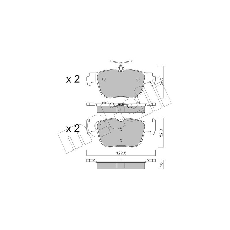 METELLI 22-1281-0 Brake Pads Set