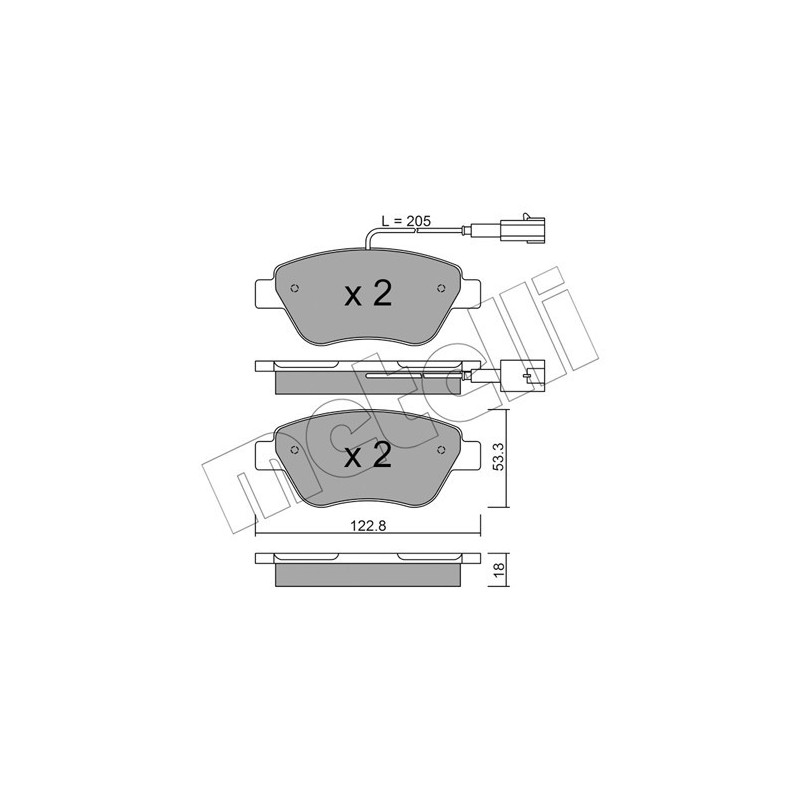 METELLI 22-0321-3 Brzdové platničky