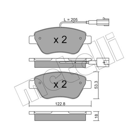 METELLI 22-0321-3 Pastiglie freno