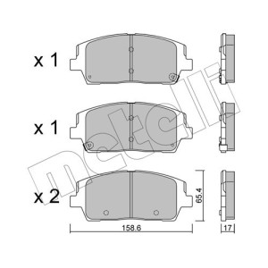 METELLI 22-1244-0 Brake Pads Set
