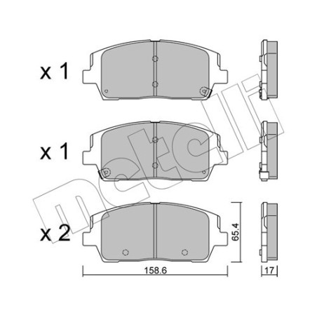 METELLI 22-1244-0 Brake Pads Set