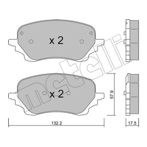 METELLI 22-1247-0 Brzdové platničky Predné pre