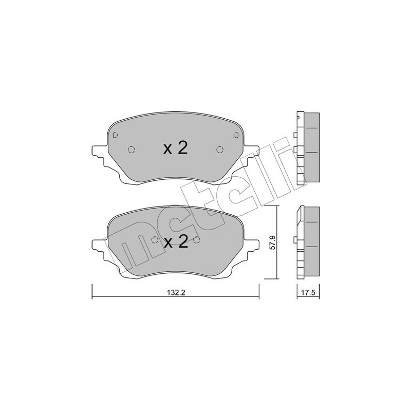 METELLI 22-1247-0 Brake Pads Set Front for