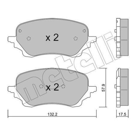 METELLI 22-1247-0 Brake Pads Set Front for