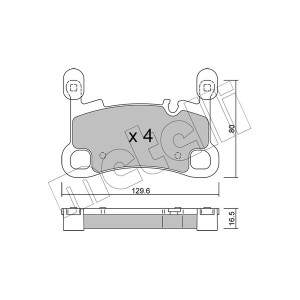 METELLI 22-1260-0 Bremsbeläge Hinten für