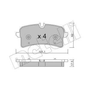 METELLI 22-1261-0 Pastiglie freno