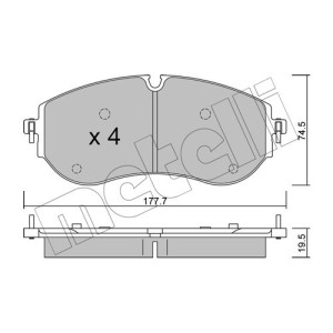 METELLI 22-1262-0 Pastiglie freno
