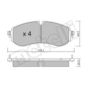 METELLI 22-1263-0 Plaquettes de frein