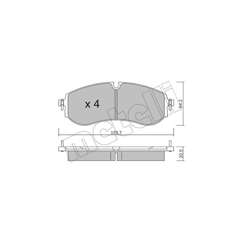 METELLI 22-1263-0 Klocki hamulcowe