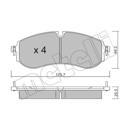 METELLI 22-1263-0 Klocki hamulcowe
