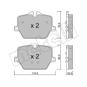 METELLI 22-1266-0 Pastillas de freno Trasero para