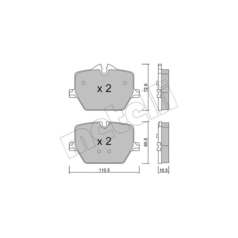 METELLI 22-1266-0 Brake Pads Set Rear for