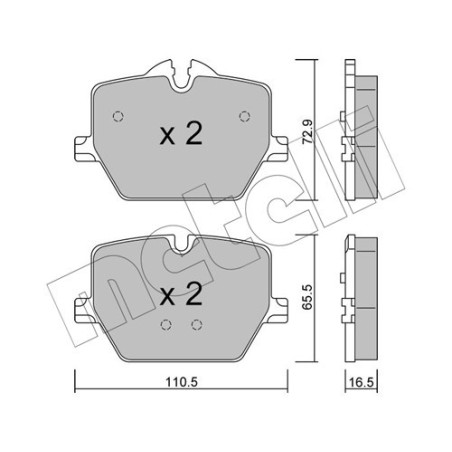 METELLI 22-1266-0 Brake Pads Set Rear for