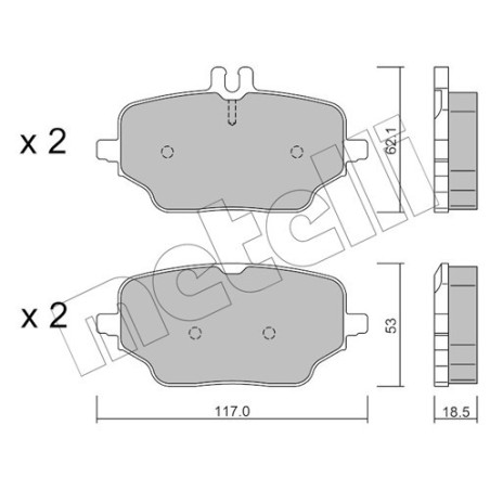METELLI 22-1273-0 Bremsbeläge Hinten für