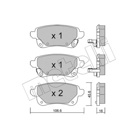 METELLI 22-1112-1 Brake Pads Set Rear for