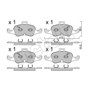 METELLI 22-1127-1 Pastillas de freno Delantero para