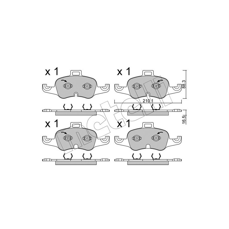 METELLI 22-1127-1 Brake Pads Set Front for
