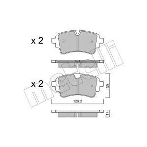 METELLI 22-1129-1 Brake Pads Set