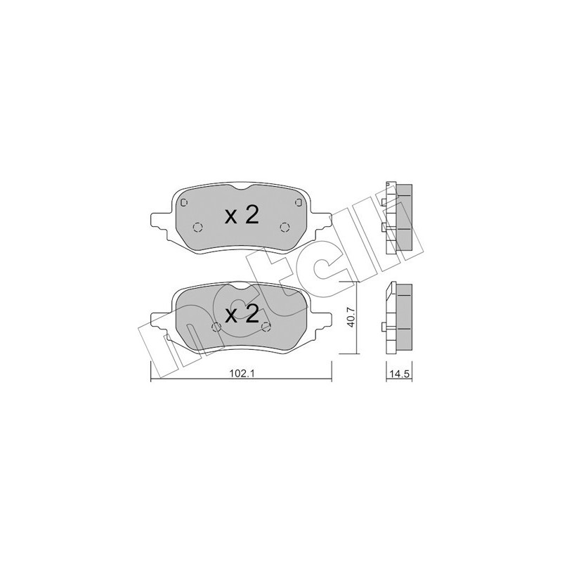 METELLI 22-1248-0 Pastiglie freno Posteriore per