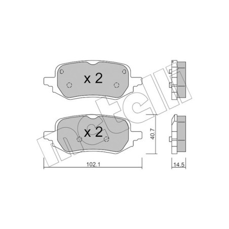 METELLI 22-1248-0 Plaquettes de frein Arrière pour