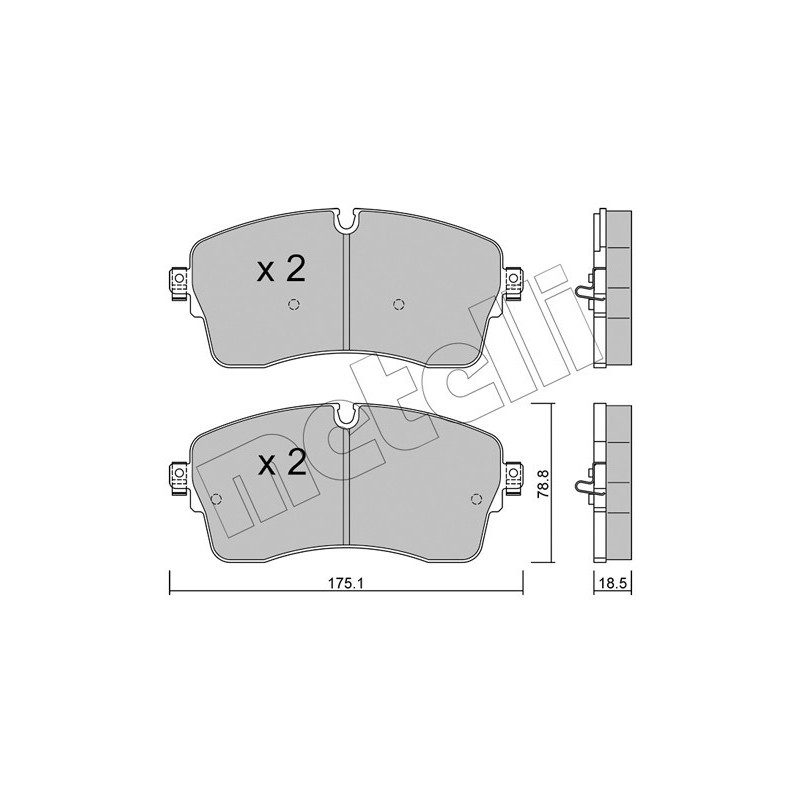 METELLI 22-1250-1 Plaquettes de frein