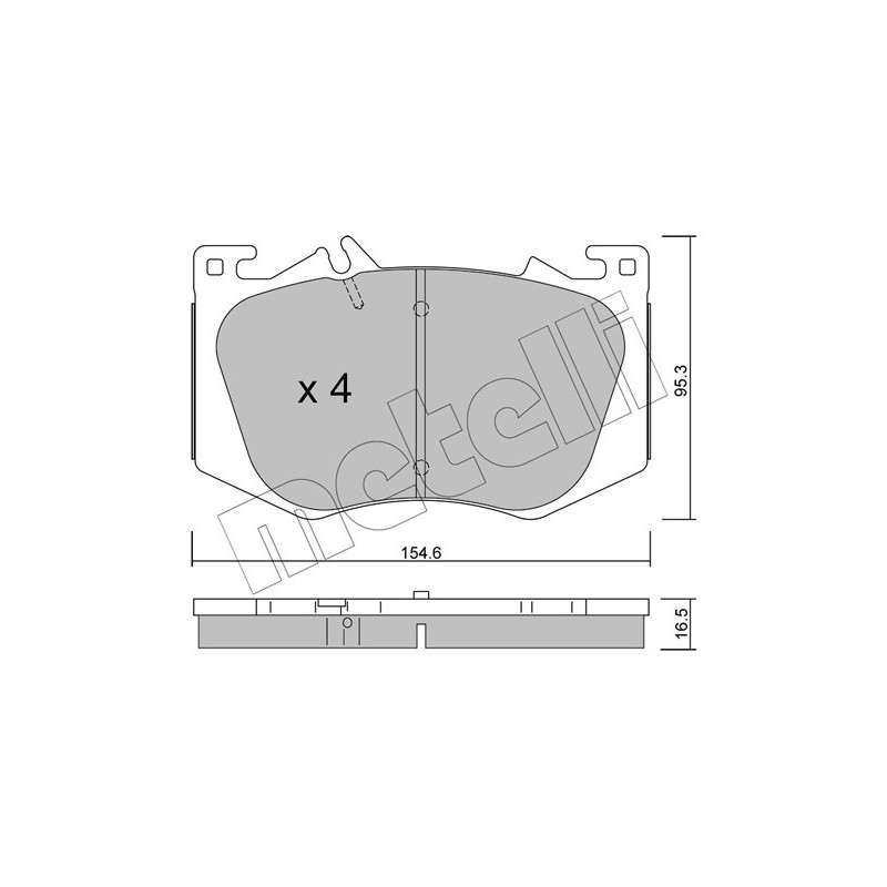 METELLI 22-1269-0 Plaquettes de frein Avant pour