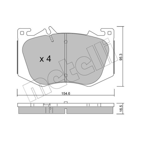METELLI 22-1269-0 Bremsbeläge Vorne für