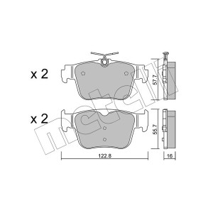 METELLI 22-1317-0 Brzdové platničky Zadné pre