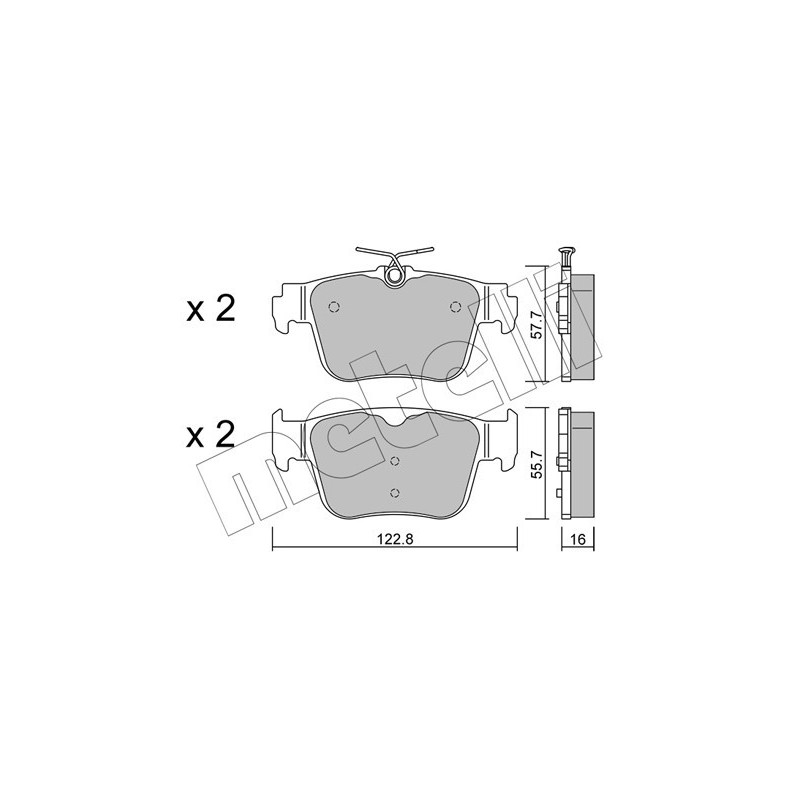 METELLI 22-1317-0 Bremsbeläge Hinten für