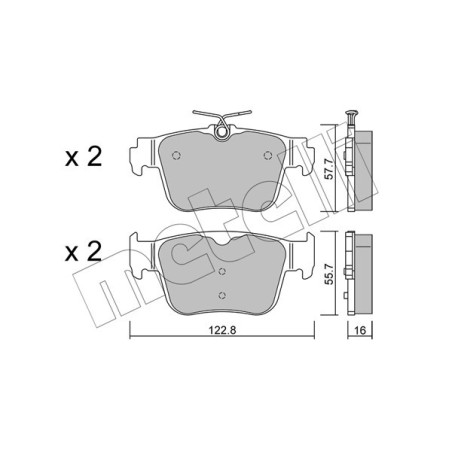 METELLI 22-1317-0 Brake Pads Set Rear for