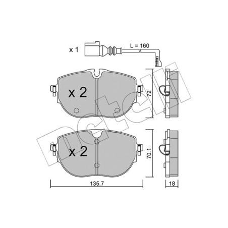 METELLI 22-1321-0 Plaquettes de frein