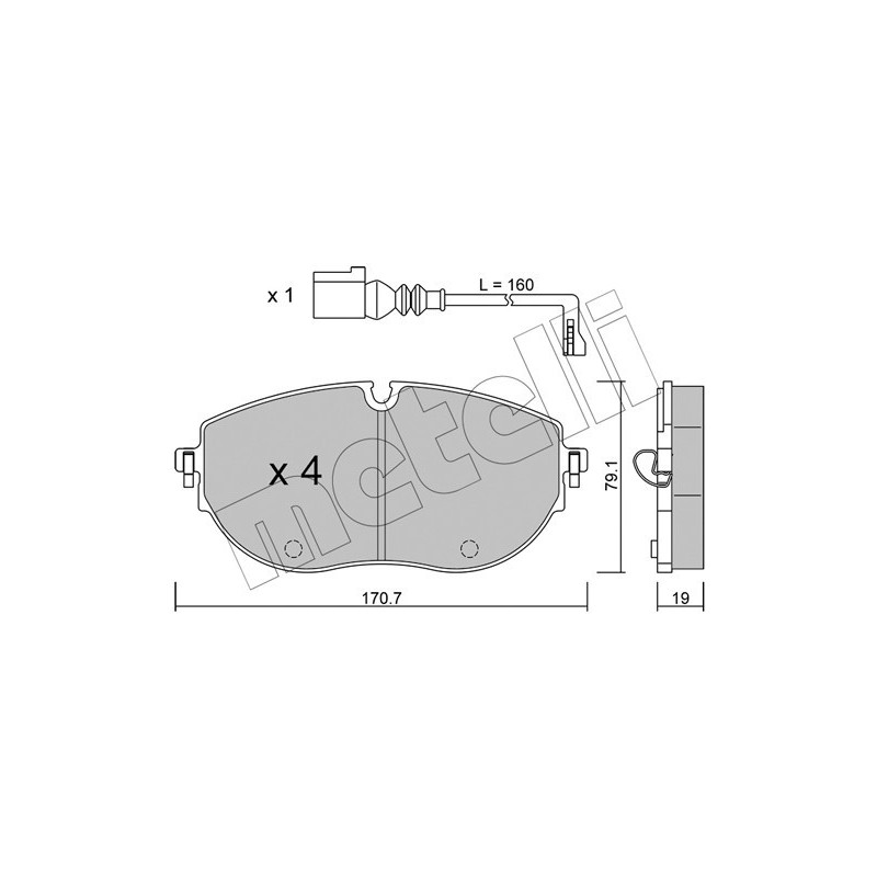 METELLI 22-1322-0 Plaquettes de frein