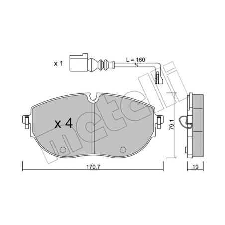 METELLI 22-1322-0 Pastillas de freno