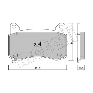 METELLI 22-1333-0 Plaquettes de frein