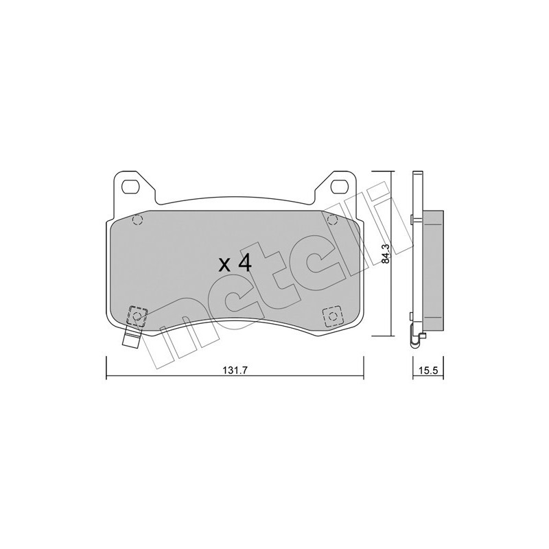 METELLI 22-1333-0 Plaquettes de frein