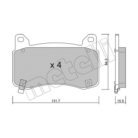 METELLI 22-1333-0 Brake Pads Set