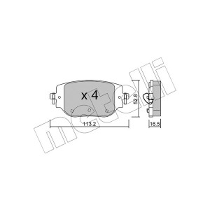 METELLI 22-1346-0 Brake Pads Set